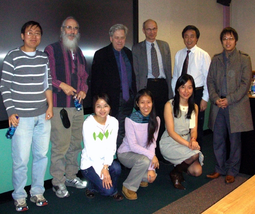 group_picture_wu.JPG - Dr. Xindong Wu's Visit   Front row: Siyi, Jue, Wei  Back row: Zhimin, Bob, Dan, Peter, Xindong, Duc